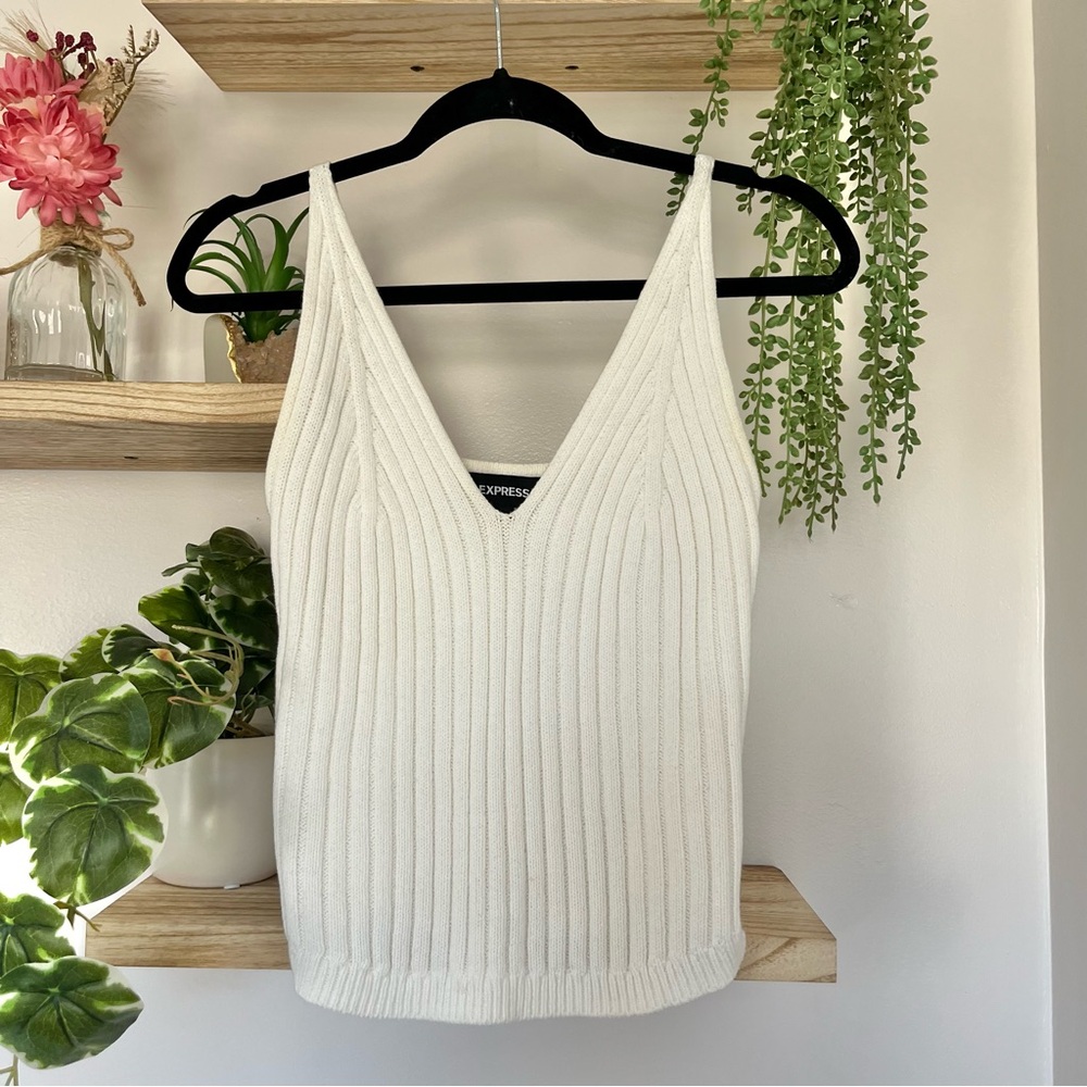Express Ribbed Sweater Cami